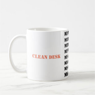 Caneca De Café Limpar a mesa/desarrumar o gabinete