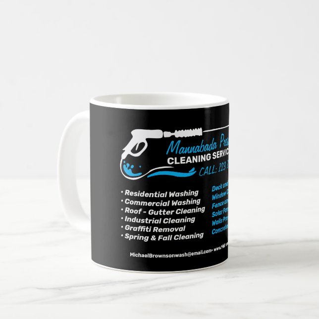 Caneca De Café Limpeza de Casa com Lavadora de Alta Pressão (Frente Esquerda)