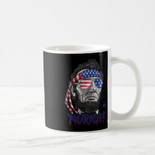 Caneca De Café Lincoln 4 de julho Murica Men Women American Flag