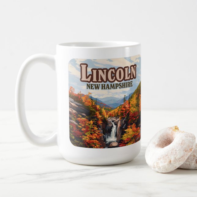 Caneca De Café Lincoln New Hampshire Franconia Falls (Com Donut)