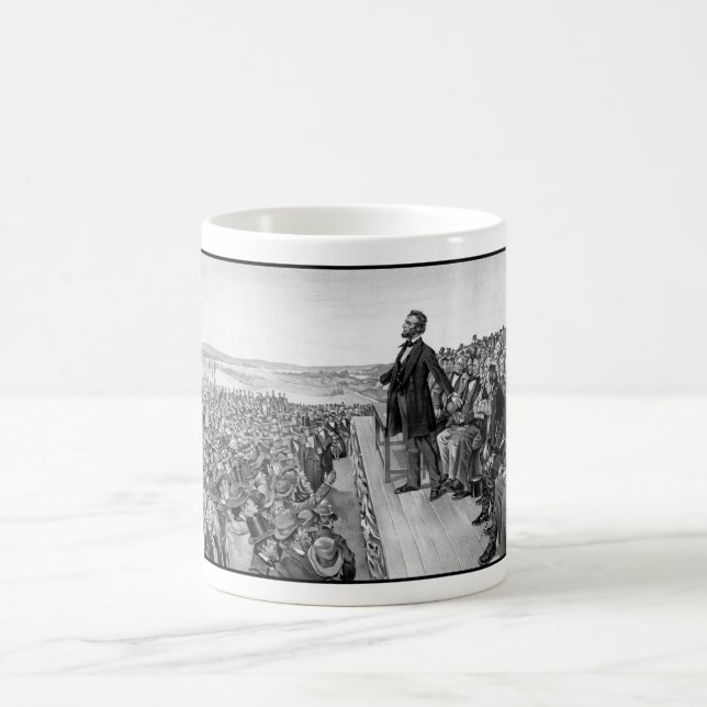 Caneca De Café Lincoln que entrega o endereço de Gettysburg (Centro)