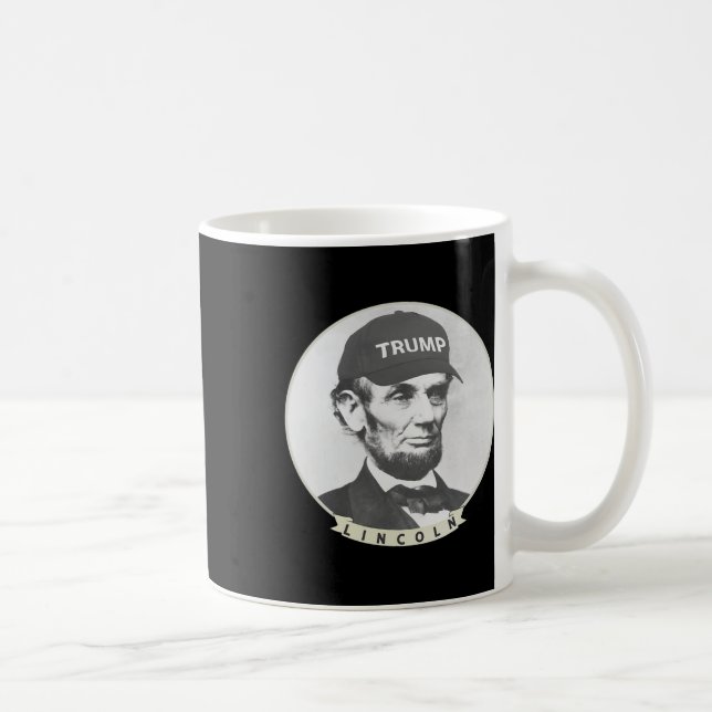 Caneca De Café Lincoln Vestindo Trump Hat - Engraçado Abe Merica  (Direita)