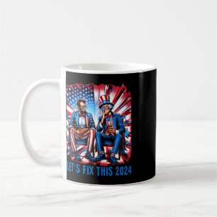 Caneca De Café Lincoln Washington EUA Patriótico Eleição Vamos Co