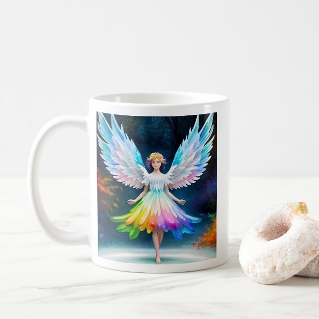Caneca De Café Linda Anjo Wings Art-35444 (Com Donut)
