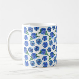 Caneca De Café Linda aquarela azul-corante