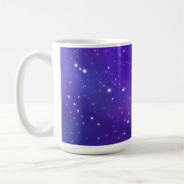 Caneca De Café Linda Arte Roxa da Galáxia do Céu Estrelado