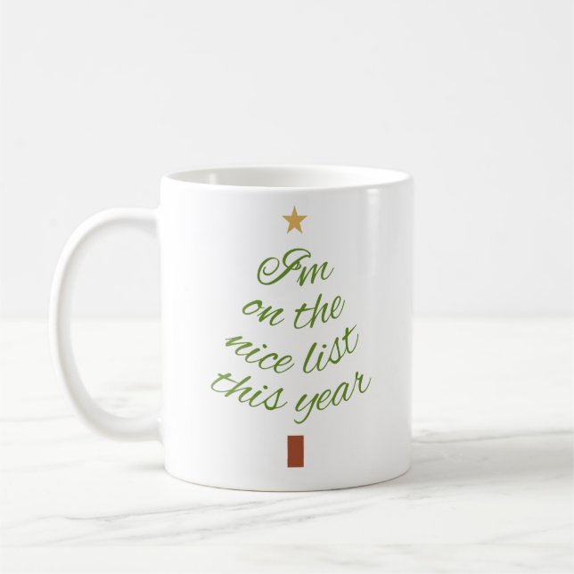 Caneca De Café Linda Árvore de Natal (Esquerda)