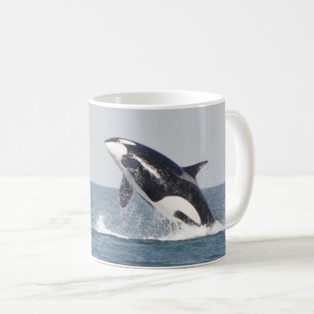 Caneca De Café Linda Baleia Assassina (Frente Esquerda)