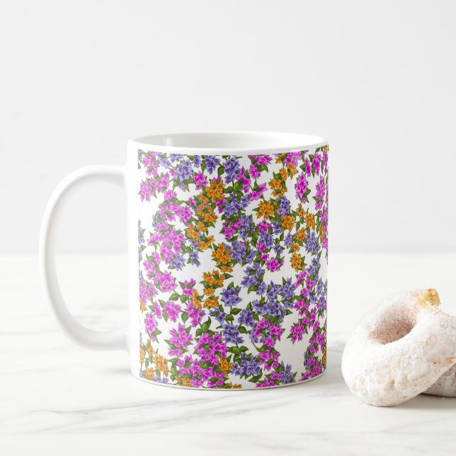 Caneca De Café Linda Bougainvillea (Com Donut)