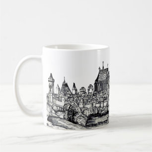 Caneca De Café Linda cidade na França no Mar Mediterrâneo