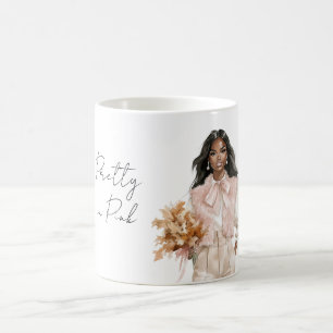 Caneca De Café Linda de Rosa Menina Negra