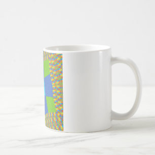 Caneca De Café Linda Desenho de Arte de Cian Azul Verde Incrível