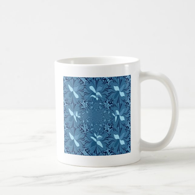Caneca De Café Linda e adorável azul iridescente. (Direita)