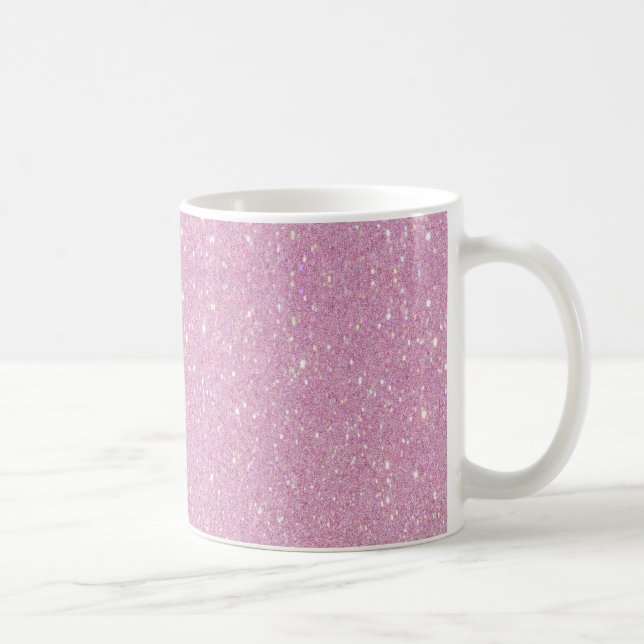 Caneca De Café Linda e elegante brilho de brilho roxo (Direita)