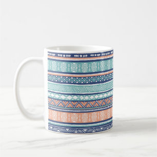 Caneca De Café Linda etnia tribal. Vintage aztec mão desenhada m