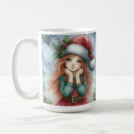 Caneca De Café Linda Fada Feliz Natal