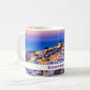 Caneca De Café Linda ilha Santorini