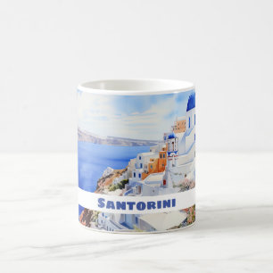 Caneca De Café Linda ilha Santorini, Oia