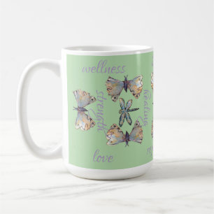 Caneca De Café Linda Libélula Caprichosa Borboleta Maureen Girard