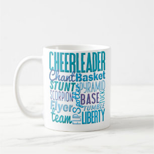 Caneca De Café Linda líder de torcida Movimentos de torcida azul