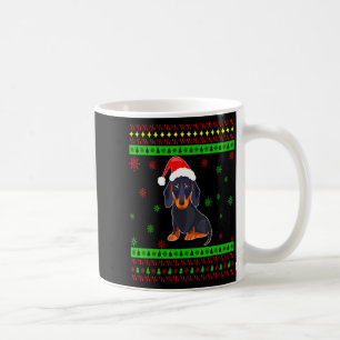 Caneca De Café Linda Mãe de Dachshund Longo Cachorro Feliz Natal