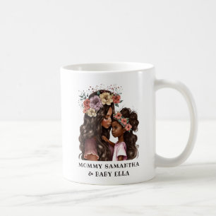 Caneca De Café Linda mãe negra e filha (2)