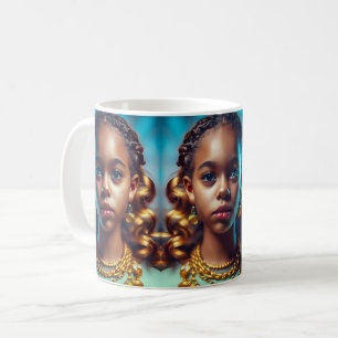Caneca De Café Linda menina negra, Heritage-Months-Hist