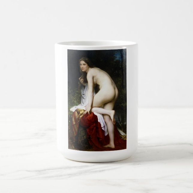 Caneca De Café Linda mulher Bather (de Bouguereau) (Centro)