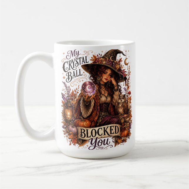 CANECA DE CAFÉ LINDA MULHER COM TEMA DE HALLOWEEN E DITADOS (Esquerda)