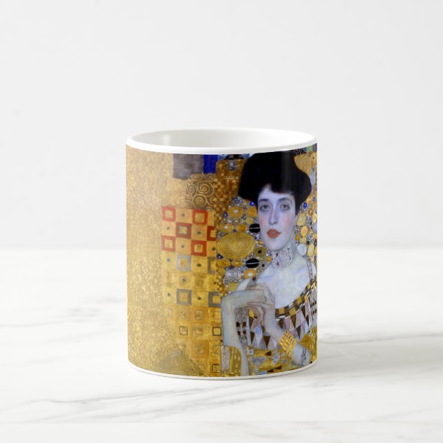 Caneca De Café Linda mulher no Dourado Gustav Klimt Coffee Mu (Centro)