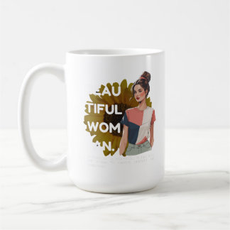 Caneca De Café Linda Mulher: Sotaque Dourado Coffee Mug