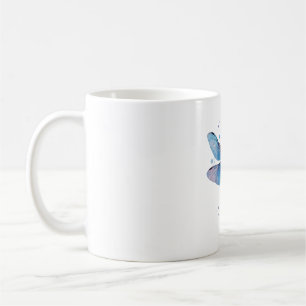 Caneca De Café Linda Natureza Colorida Padrão Gráfico Dragonfl