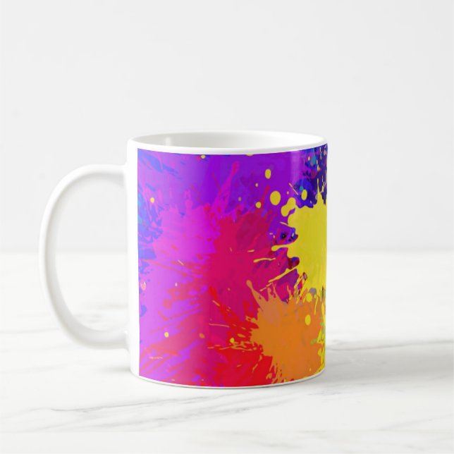 Caneca De Café Linda Paint Splash Coffee Mug (Esquerda)