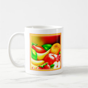 Caneca De Café Linda pintura de Frutas Tropicais. Comprar Agora