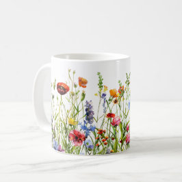 Caneca De Café Linda Primavera Meadow Flowers Wrap