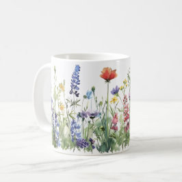 Caneca De Café Linda Primavera Meadow Flowers Wrap