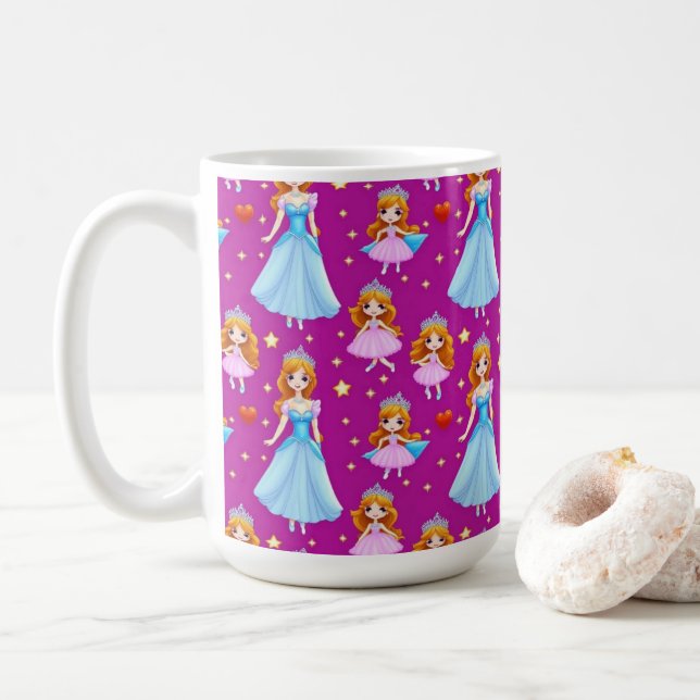 Caneca De Café Linda princesa cerâmica (Com Donut)