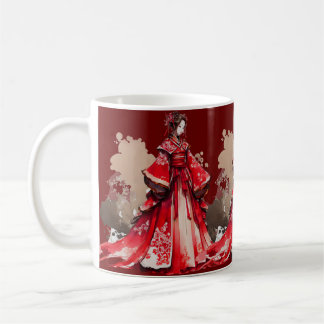 Caneca De Café Linda Senhora Chinesa
