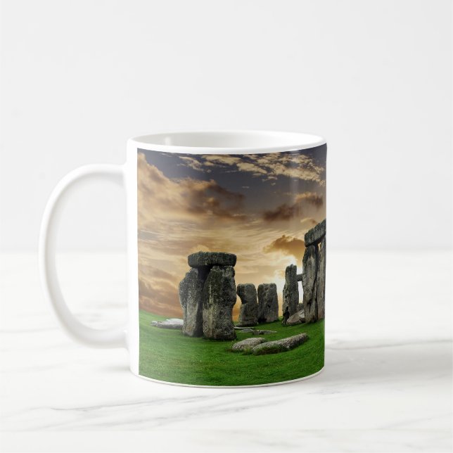 Caneca De Café Linda Stonehenge Sculture-Wiltshire, Inglaterra (Esquerda)