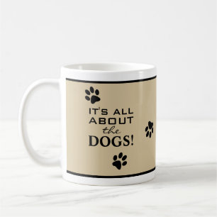 Caneca De Café Linda Tipografia de Impressão de Pata Preta Person