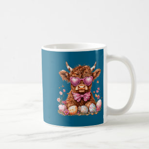 Caneca De Café Linda vaca das Terras Altas floral rosa coquette l