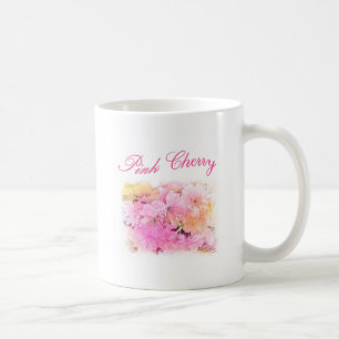 Caneca De Café lindas flores cor-de-rosa, flores florais.