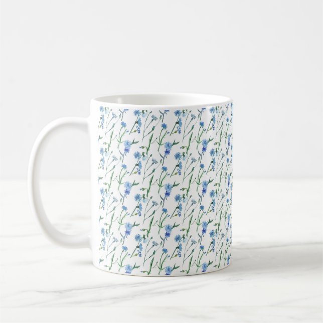Caneca De Café Lindas flores de aquarela (Esquerda)