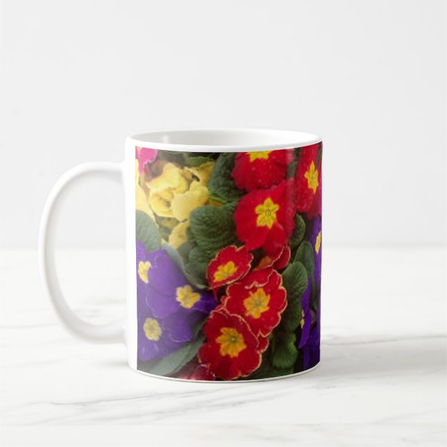 Caneca De Café Lindas flores de polianthus (Esquerda)