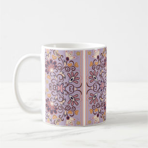Caneca De Café Lindas flores indígenas. Belo ornamento.