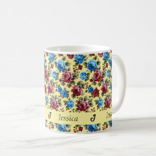 Caneca De Café Lindas Flores Românticas Coloridas de Primavera Fe