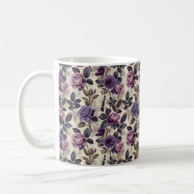 Caneca De Café Lindas Flores Românticas de Primavera Rosa Feminin (Esquerda)