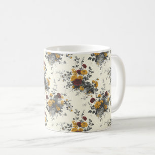 Caneca De Café Lindas Flores Românticas de Primavera Vermelhas Fe