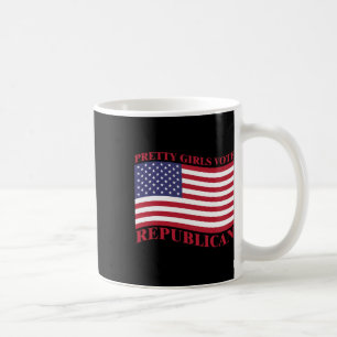 Caneca De Café Lindas Garotas Votam No Republicano Bandeira Dos E