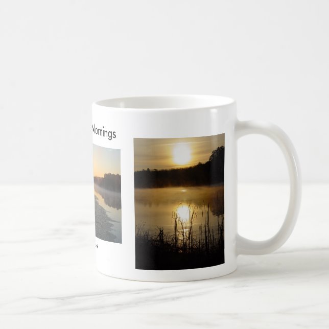 Caneca De Café Lindas manhãs, névoa, lagoas. (Direita)